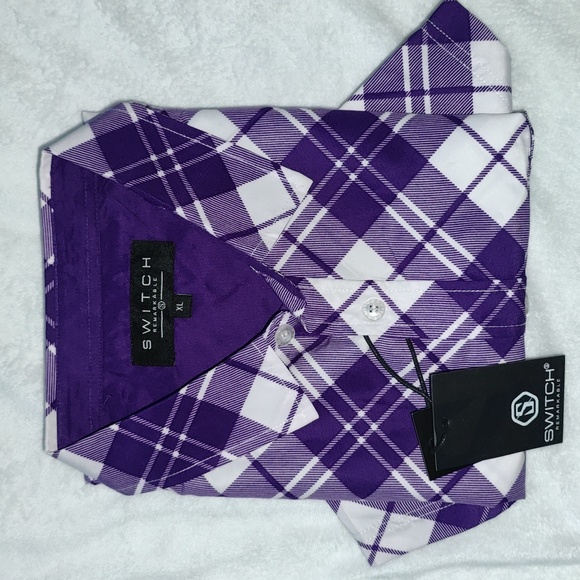 Switch Remarkable Other - 52. Switch Remarkable Button Up Short Sleeve | Color - Purple